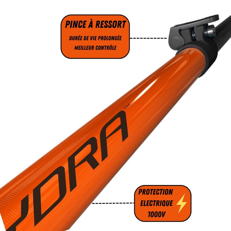 Perche télescopique en fibre de carbone Hydra CF 28/5.2