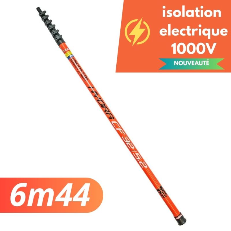 Item Perche télescopique en fibre de carbone Hydra CF 24/5.2